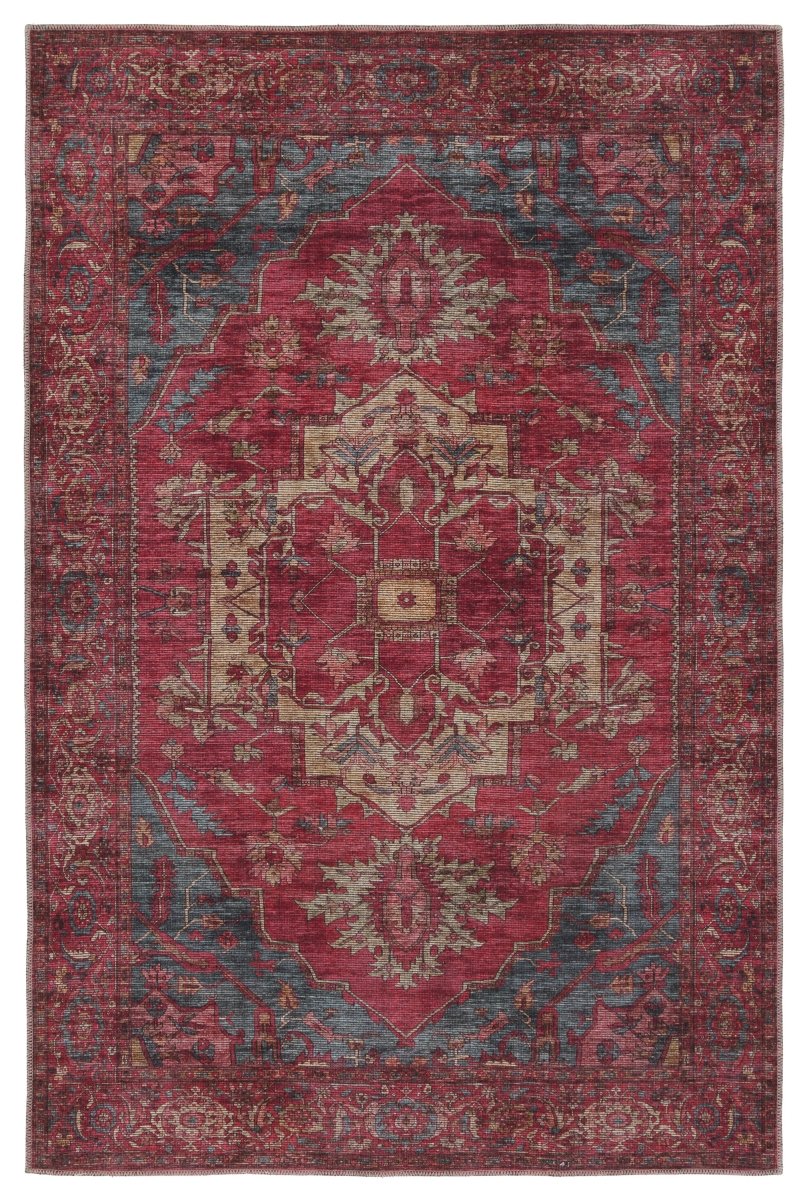 Jaipur Gloria By Label J Gloria Vin06 Red/Blue Rug.
