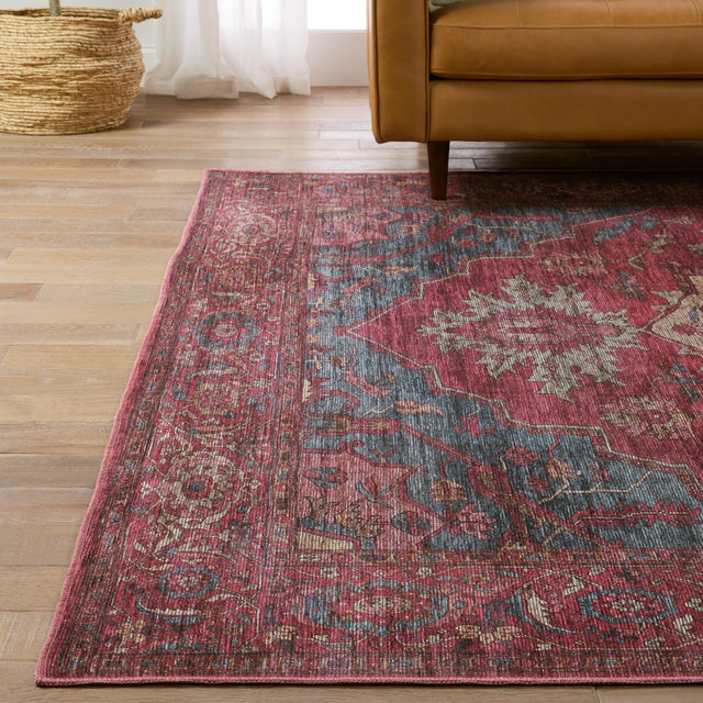 Jaipur Gloria By Label J Gloria Vin06 Red/Blue Rug.