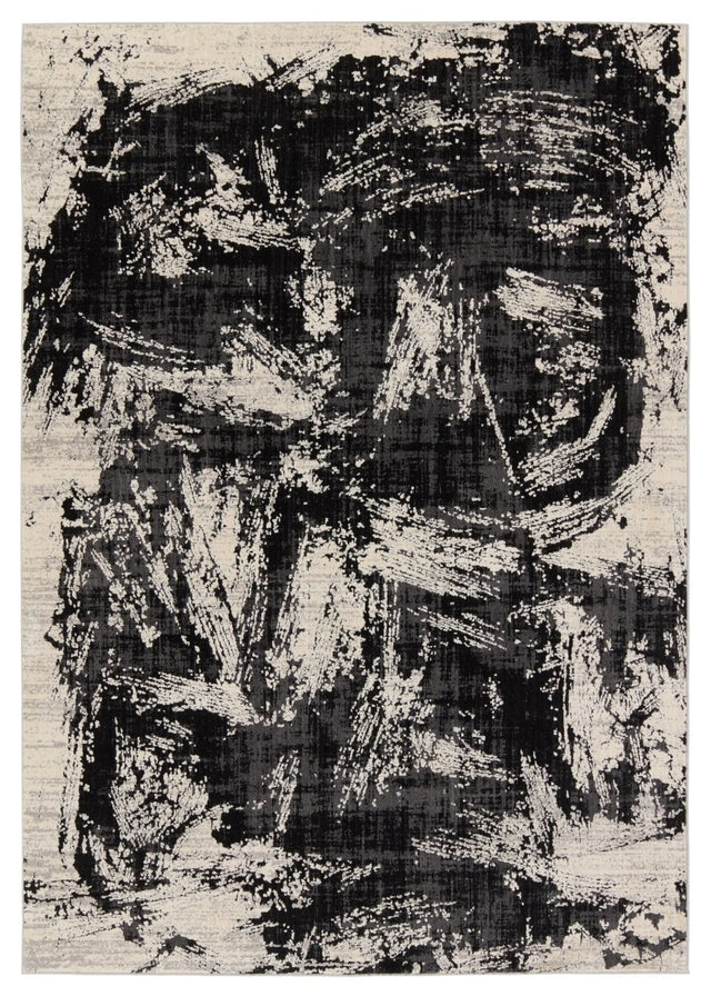 Jaipur Graphite Dusk Gra02 Black/Cream Rug.