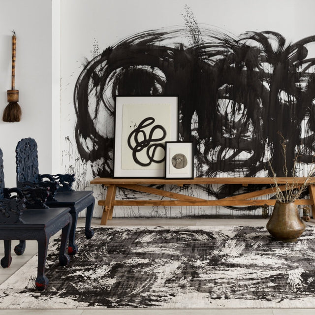 Jaipur Graphite Dusk Gra02 Black/Cream Rug.