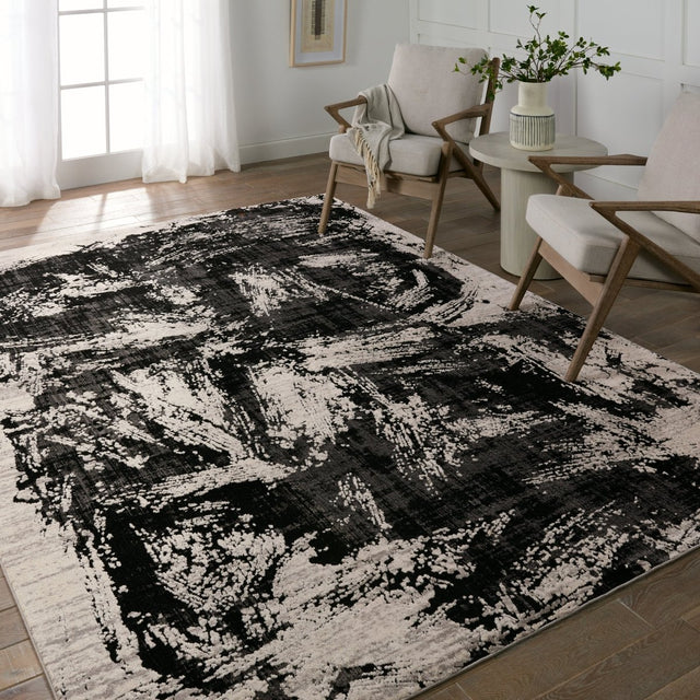 Jaipur Graphite Dusk Gra02 Black/Cream Rug.