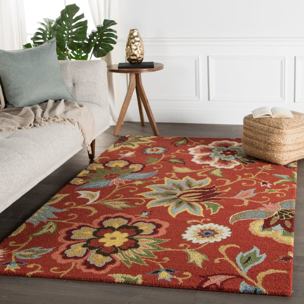 Jaipur Hacienda Zamora Hac11 Red/Multicolor Rug.