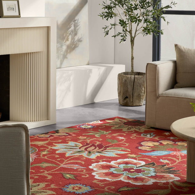 Jaipur Hacienda Zamora Hac11 Red/Multicolor Rug.