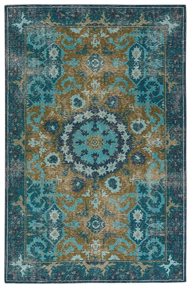 Jaipur Kai Modify Kai05 Deep Teal / Avocado Rugs.