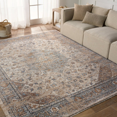 Jaipur Lark Heir Lar01 Beige/Blue Rug.