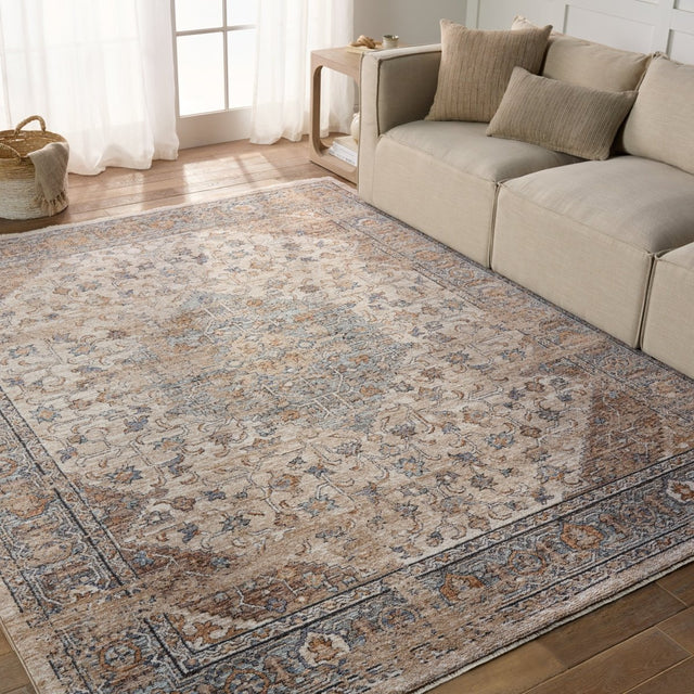 Jaipur Lark Heir Lar01 Beige/Blue Rug.