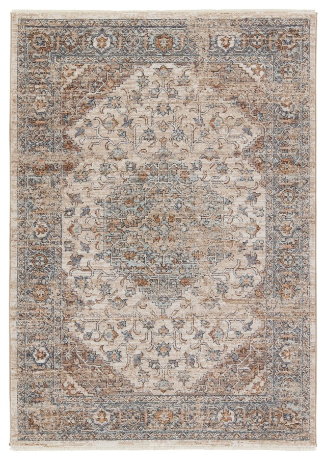 Jaipur Lark Heir Lar01 Beige/Blue Rug.