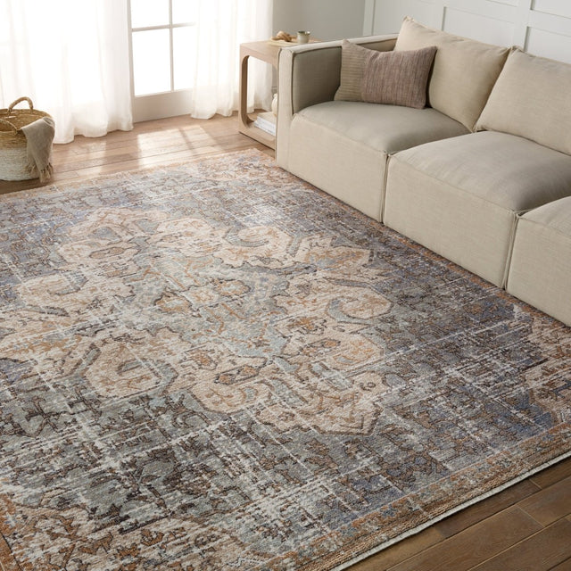 Jaipur Lark Lynette Lar03 Tan/Blue Rug.