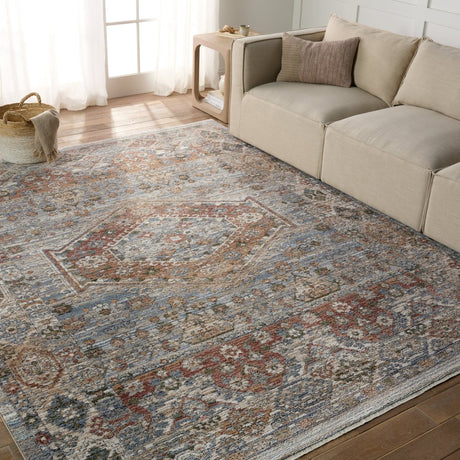 Jaipur Lark Madrid Lar02 Red/Blue Rug.