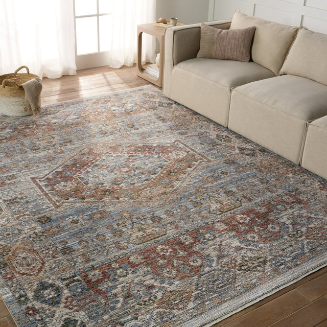 Jaipur Lark Madrid Lar02 Red/Blue Rug.