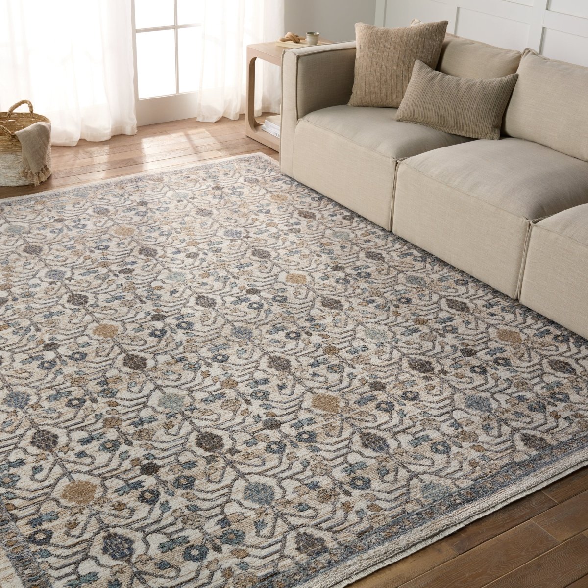 Jaipur Lark Primrose Lar04 Blue/Gold Rug.