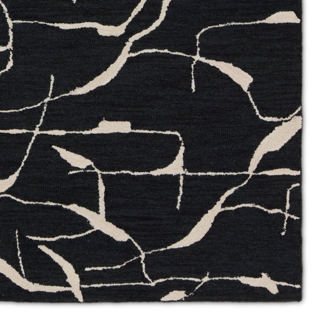 Jaipur Mallino By Nikki Chu Noir Mnk01 Black/White Rug.