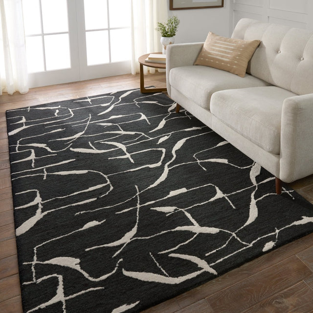 Jaipur Mallino By Nikki Chu Noir Mnk01 Black/White Rug.