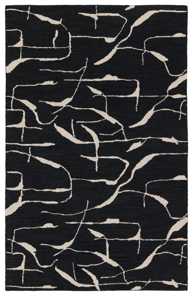 Jaipur Mallino By Nikki Chu Noir Mnk01 Black/White Rug.