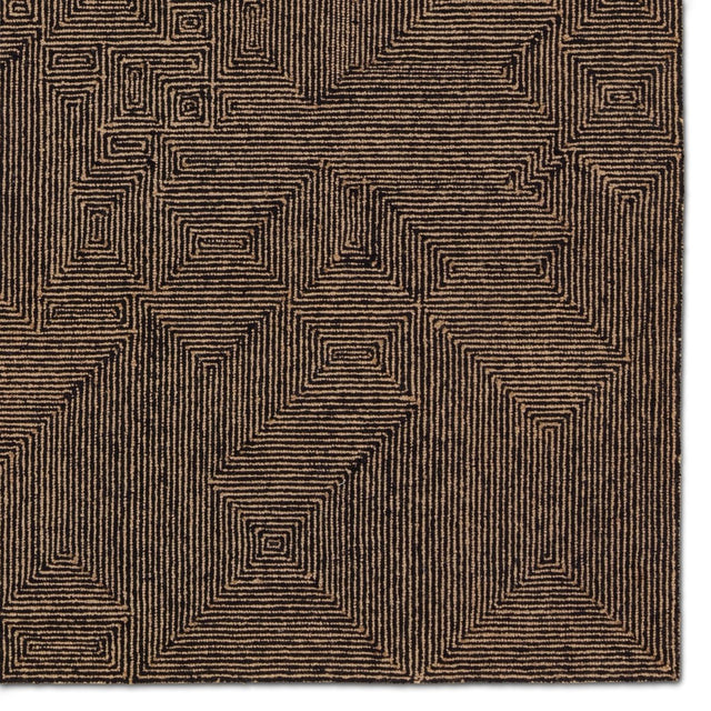 Jaipur Mercia Quarion Mrc01 Tan/Black Rug.