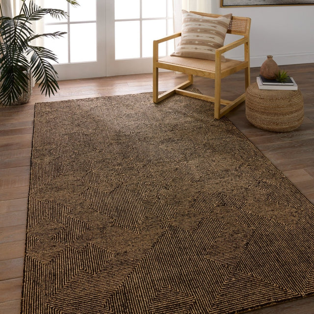 Jaipur Mercia Quarion Mrc01 Tan/Black Rug.