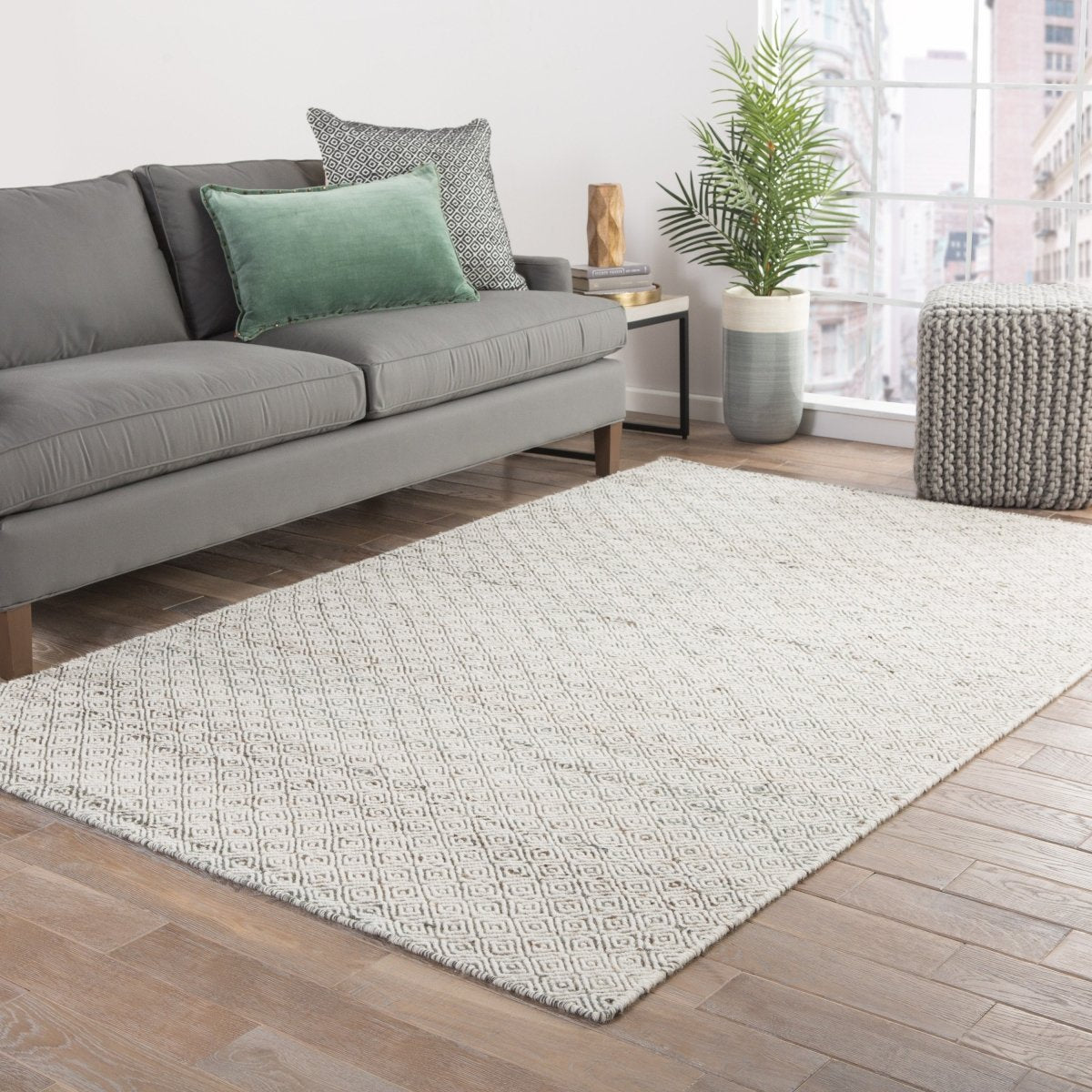 Jaipur Naturals Ambary Wales Amb02 Tan/White Rug.
