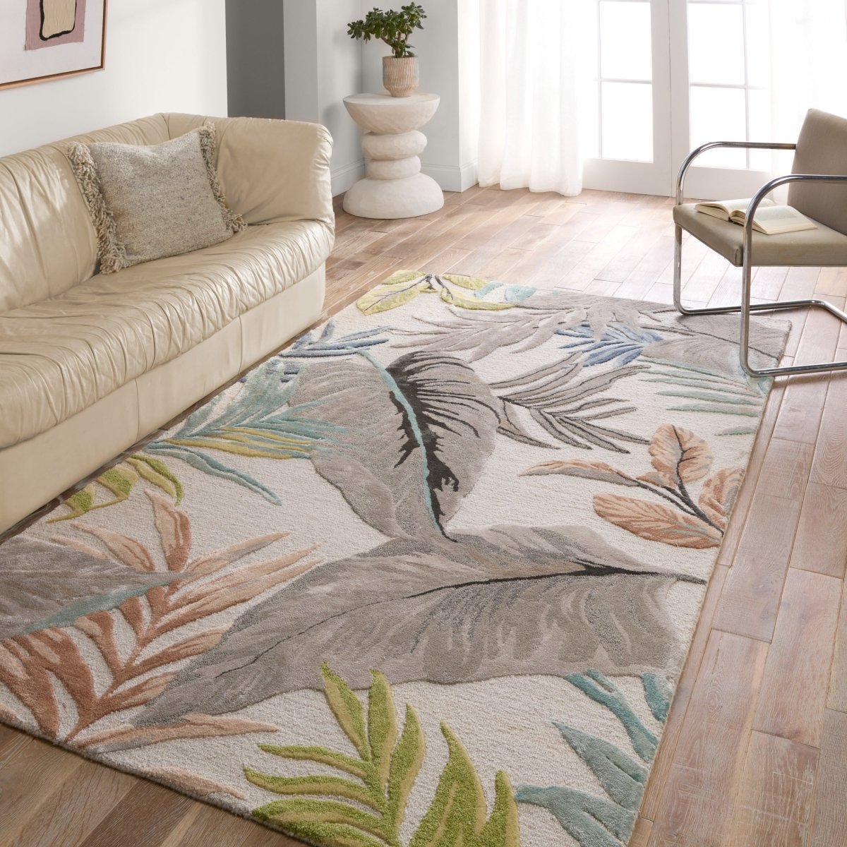 Jaipur Palmas Medley Plm01 Gray/Green Rug.