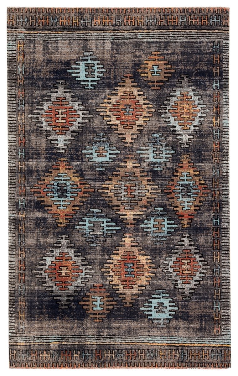 Jaipur Polaris Dez Pol18 Blue/Orange Rug.