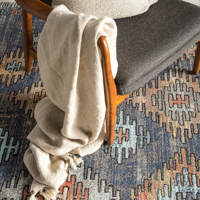 Jaipur Polaris Dez Pol18 Blue/Orange Rug.