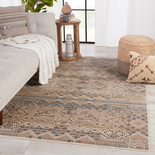 Jaipur Sanaa By Nikki Chu Tamari Sbc09 Tan/Blue Rugs.