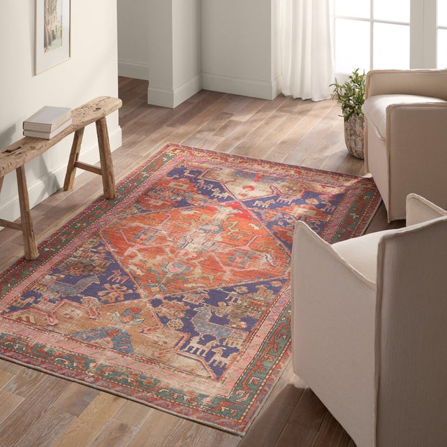Jaipur Sancho By Label J Sancho Gar02 Orange/Purple Rug.