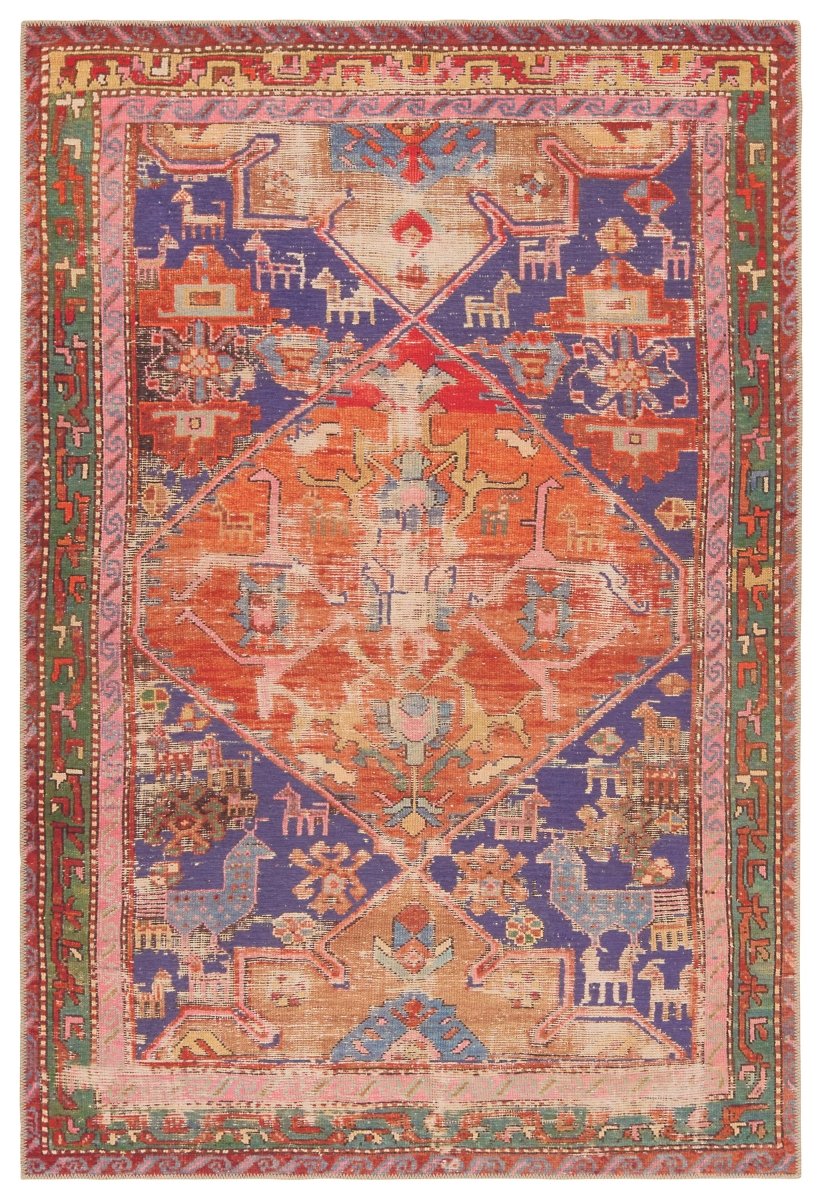 Jaipur Sancho By Label J Sancho Gar02 Orange/Purple Rug.