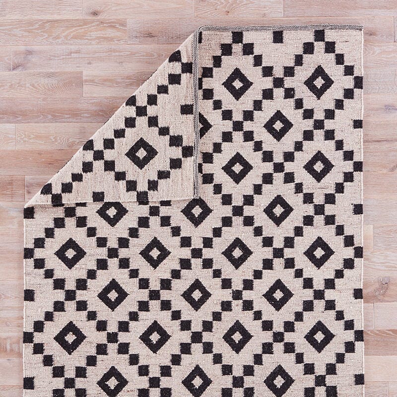 Jaipur Scandinavia Nordic Croix Scn01 Antique White / Ebony Rugs.