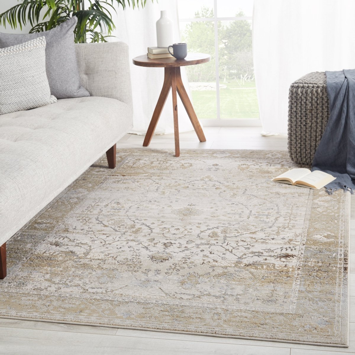 Jaipur Sinclaire Tajsa Snl02 Gray/Gold Rugs.