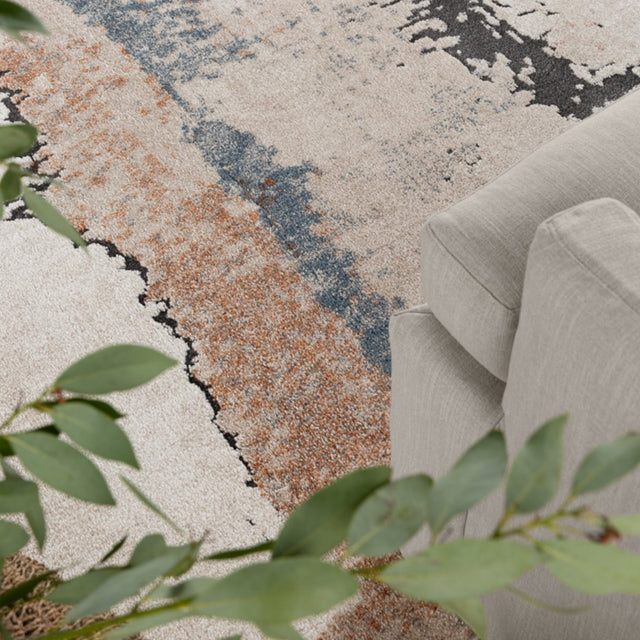 Jaipur Sobia By Label J Sobia Frr09 Tan/Blue Rug.