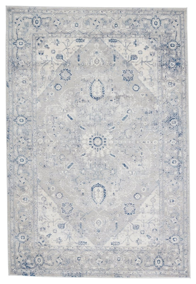 Jaipur Solace Dianella Soc02 Light Gray/Dark Blue Rugs.