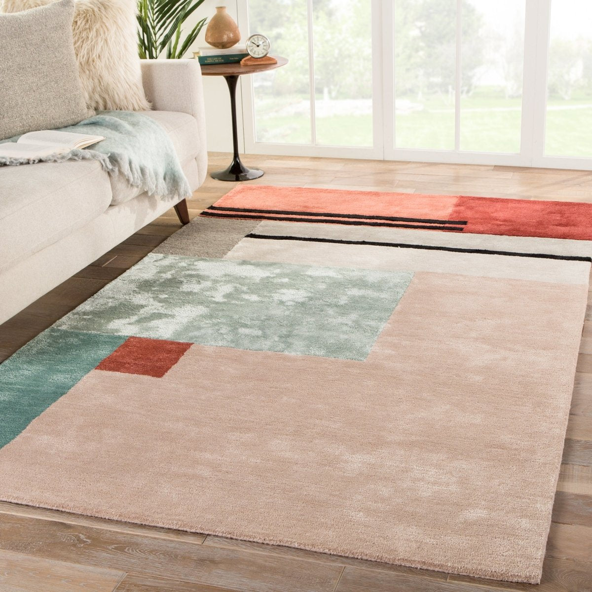 Jaipur Syntax Segment Syn04 Pink/Red Rugs.