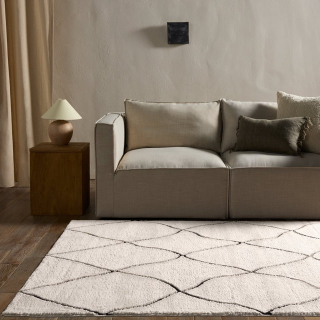 Jaipur Treble By Label J Treble Jid19 Ivory/Black Rug.