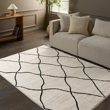 Jaipur Treble By Label J Treble Jid19 Ivory/Black Rug.