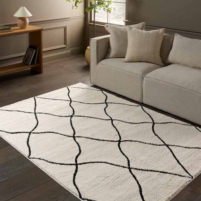 Jaipur Treble By Label J Treble Jid19 Ivory/Black Rug.