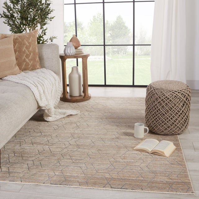 Jaipur Vienne Cavendish Vne12 Tan/Gray Rugs.