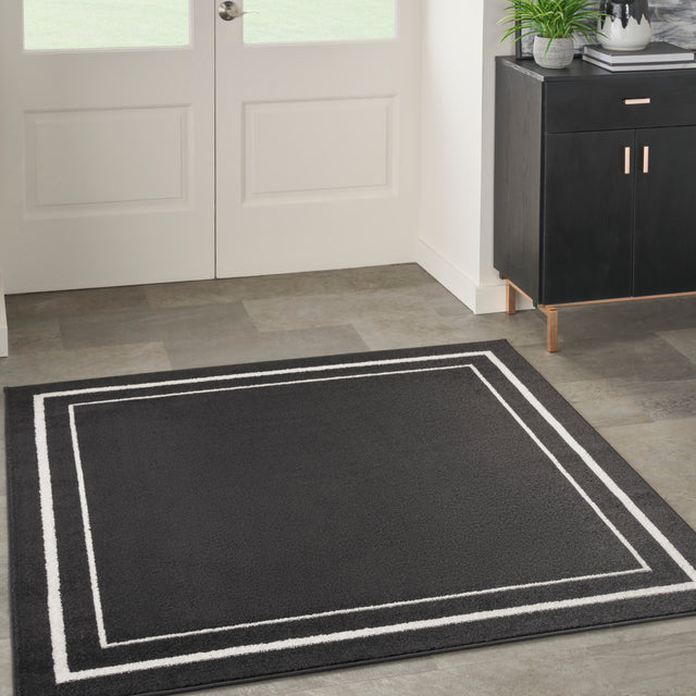 Nourison Nourison Essentials Nre02 Black Ivory Rug