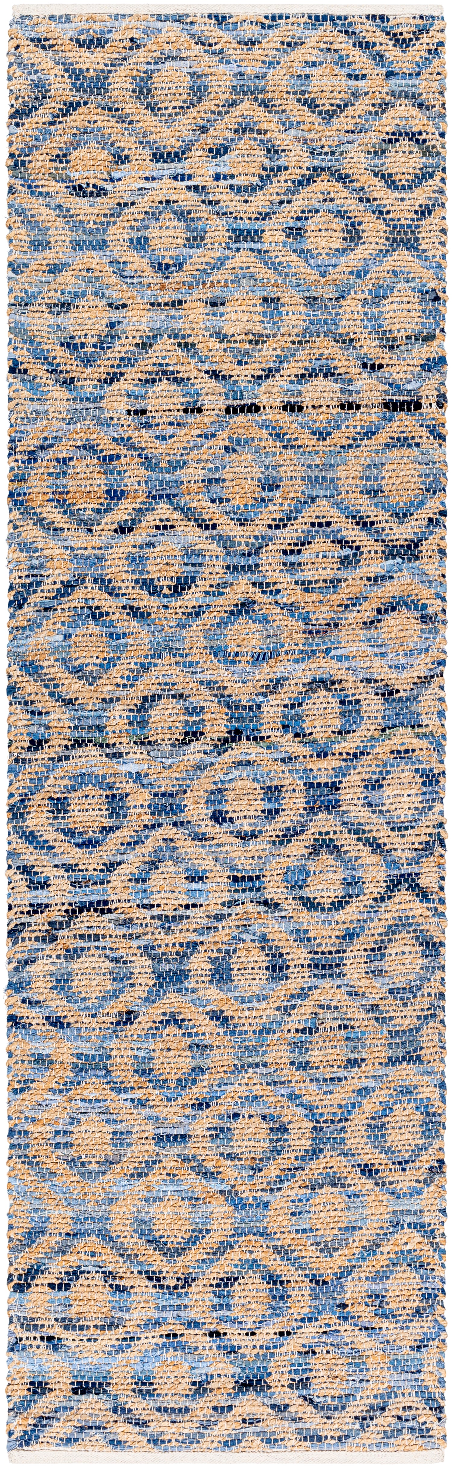 Surya Jean Jea-2304 Tan, Beige, Dark Blue, Blue, Light Blue Rug.
