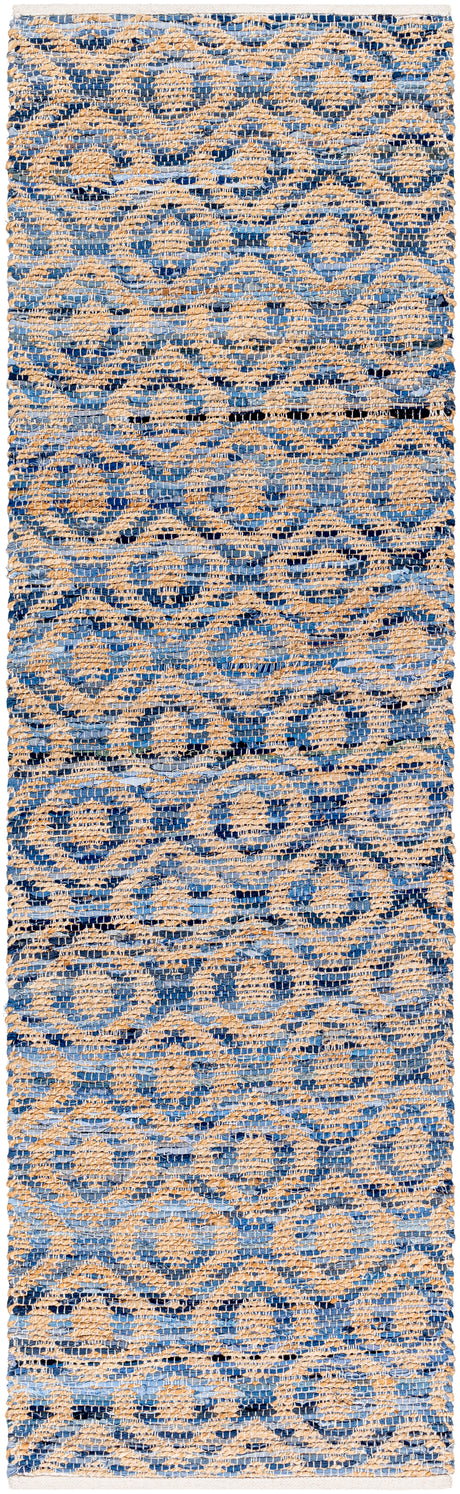 Surya Jean Jea-2304 Tan, Beige, Dark Blue, Blue, Light Blue Rug.