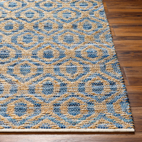 Surya Jean Jea-2304 Tan, Beige, Dark Blue, Blue, Light Blue Rug.