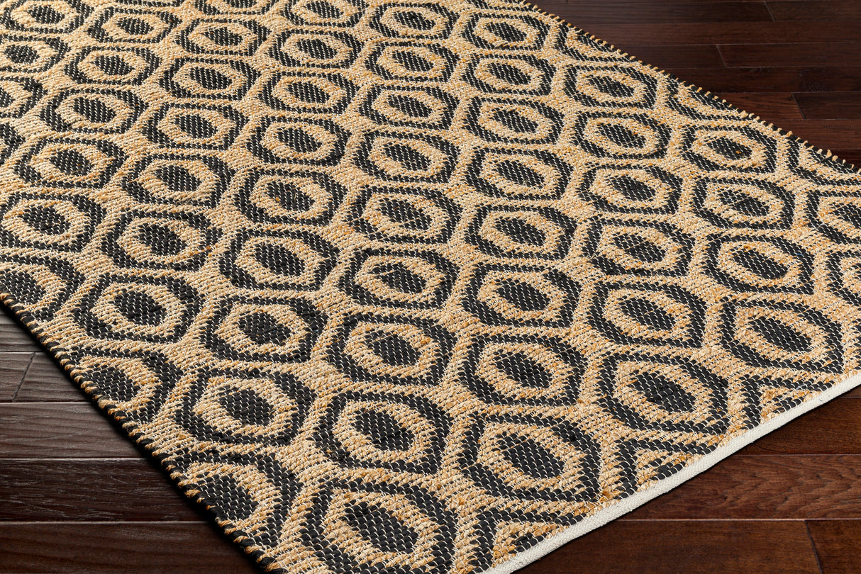 Surya Jean Jea-2306 Black, Tan Rug.
