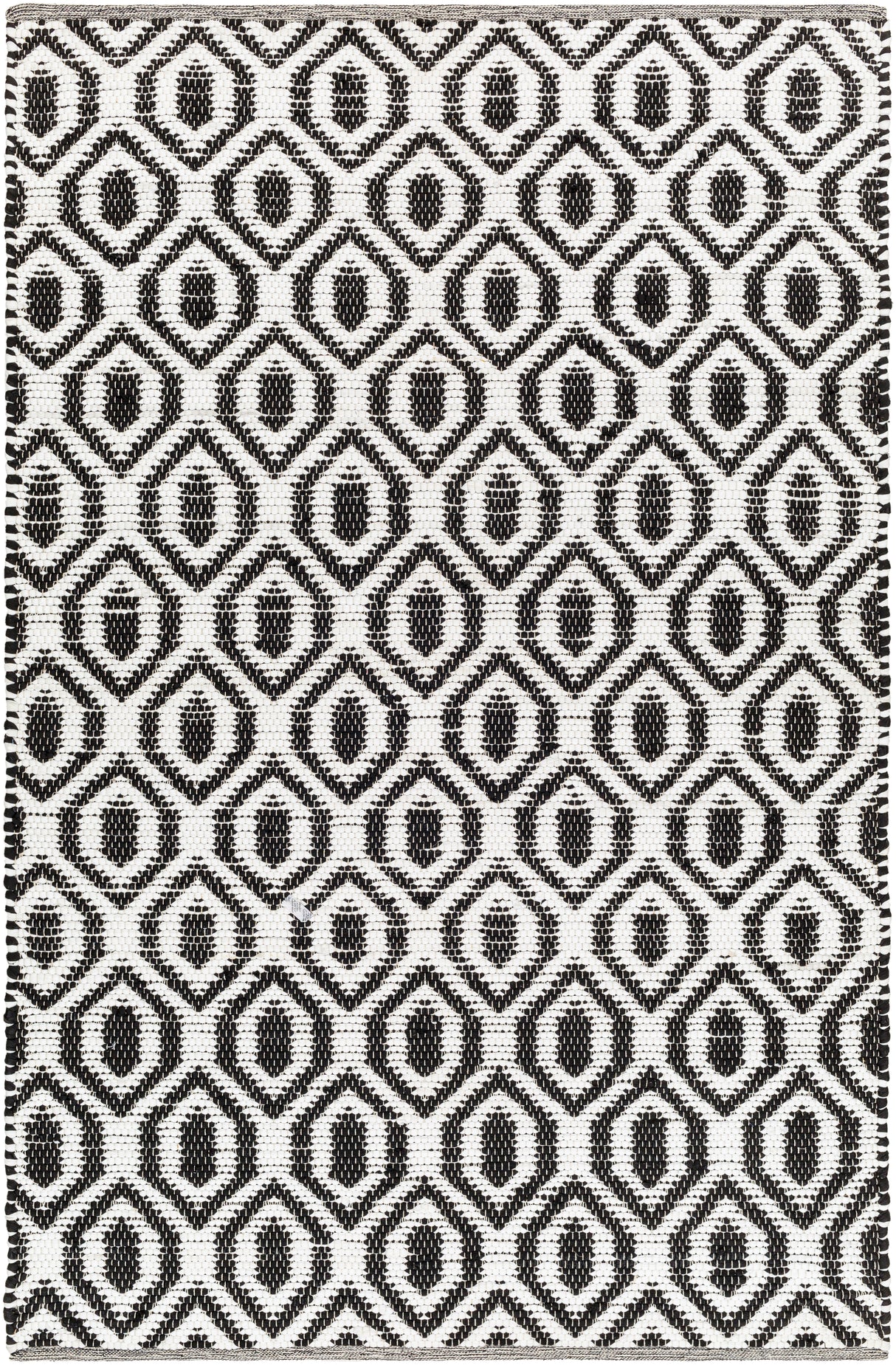 Surya Jean Jea-2307 Ivory, Black Rug.
