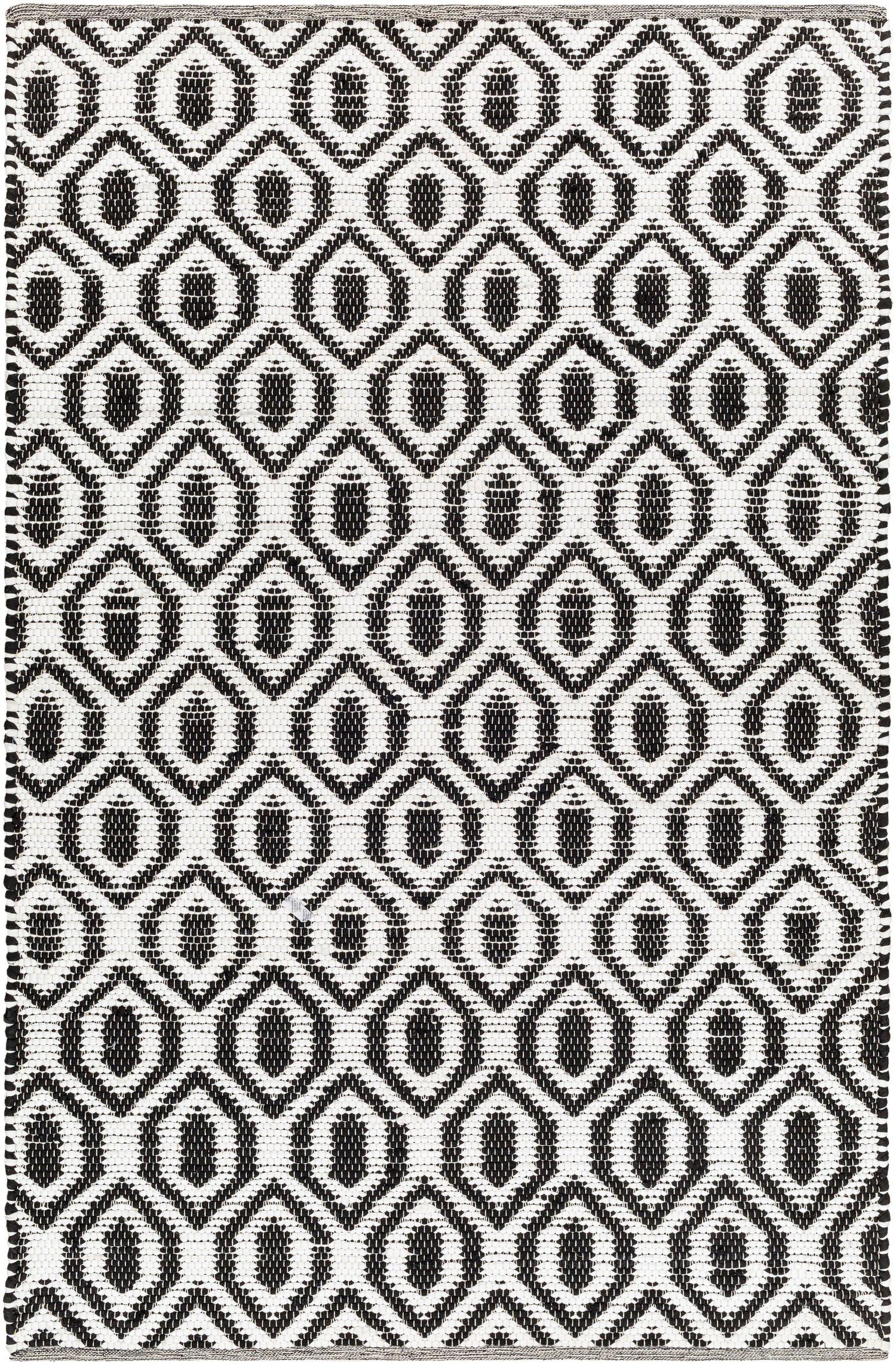 Surya Jean Jea-2307 Ivory, Black Rug.