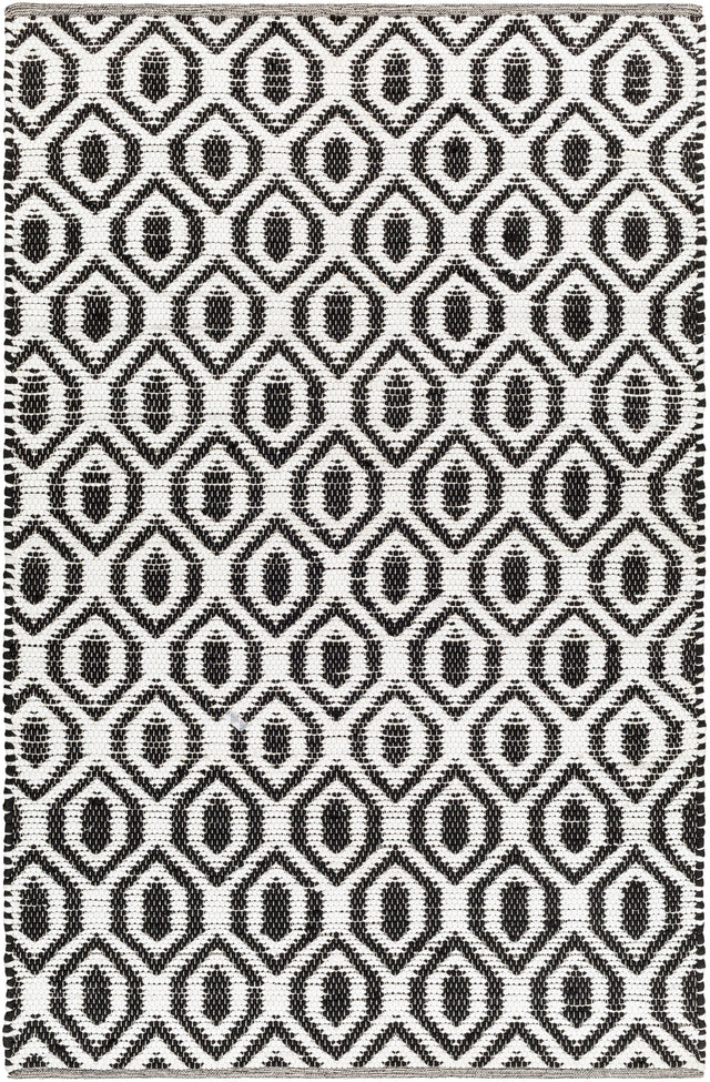 Surya Jean Jea-2307 Ivory, Black Rug.