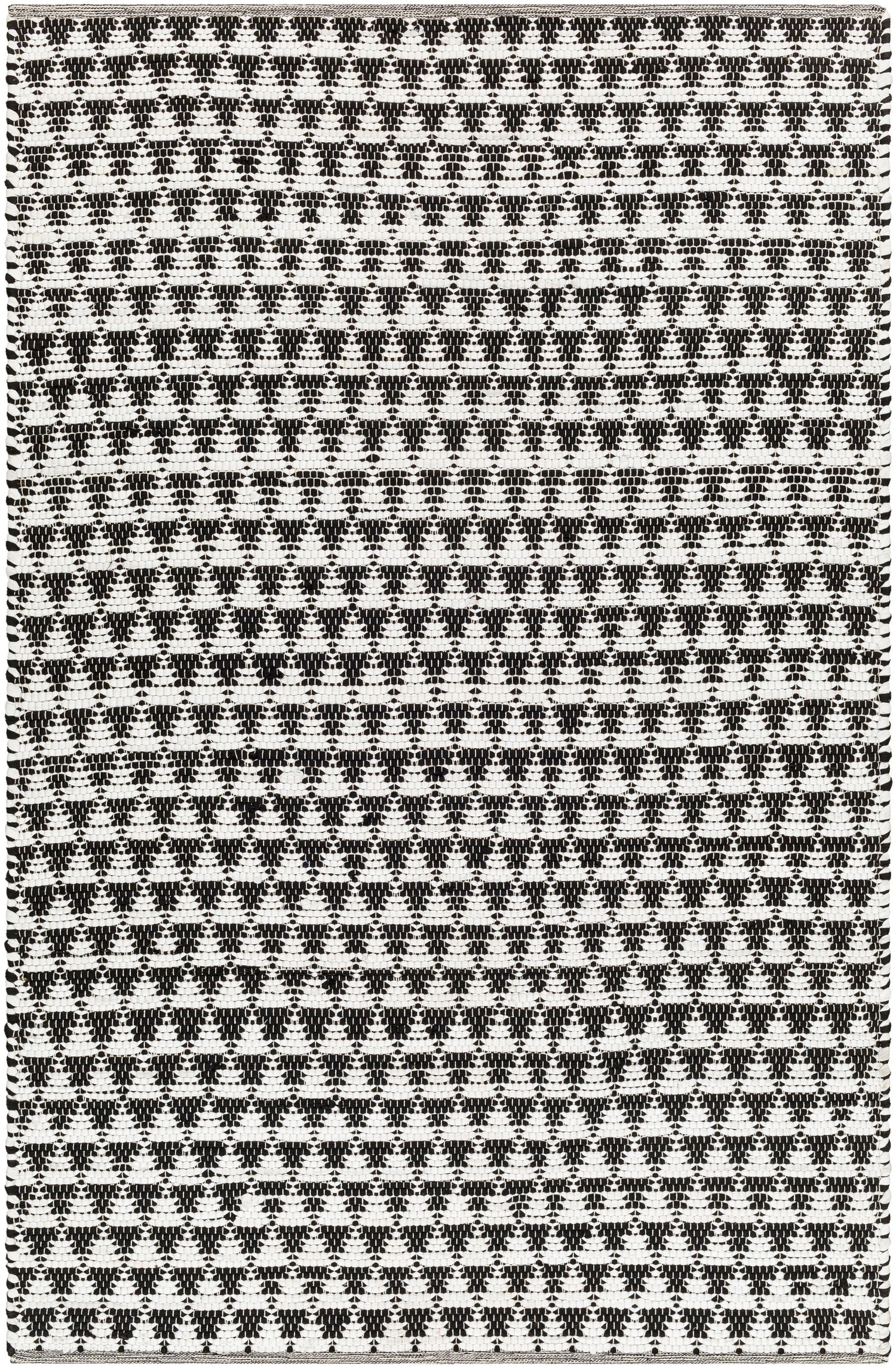 Surya Jean Jea-2311 Ivory, Black Rug.