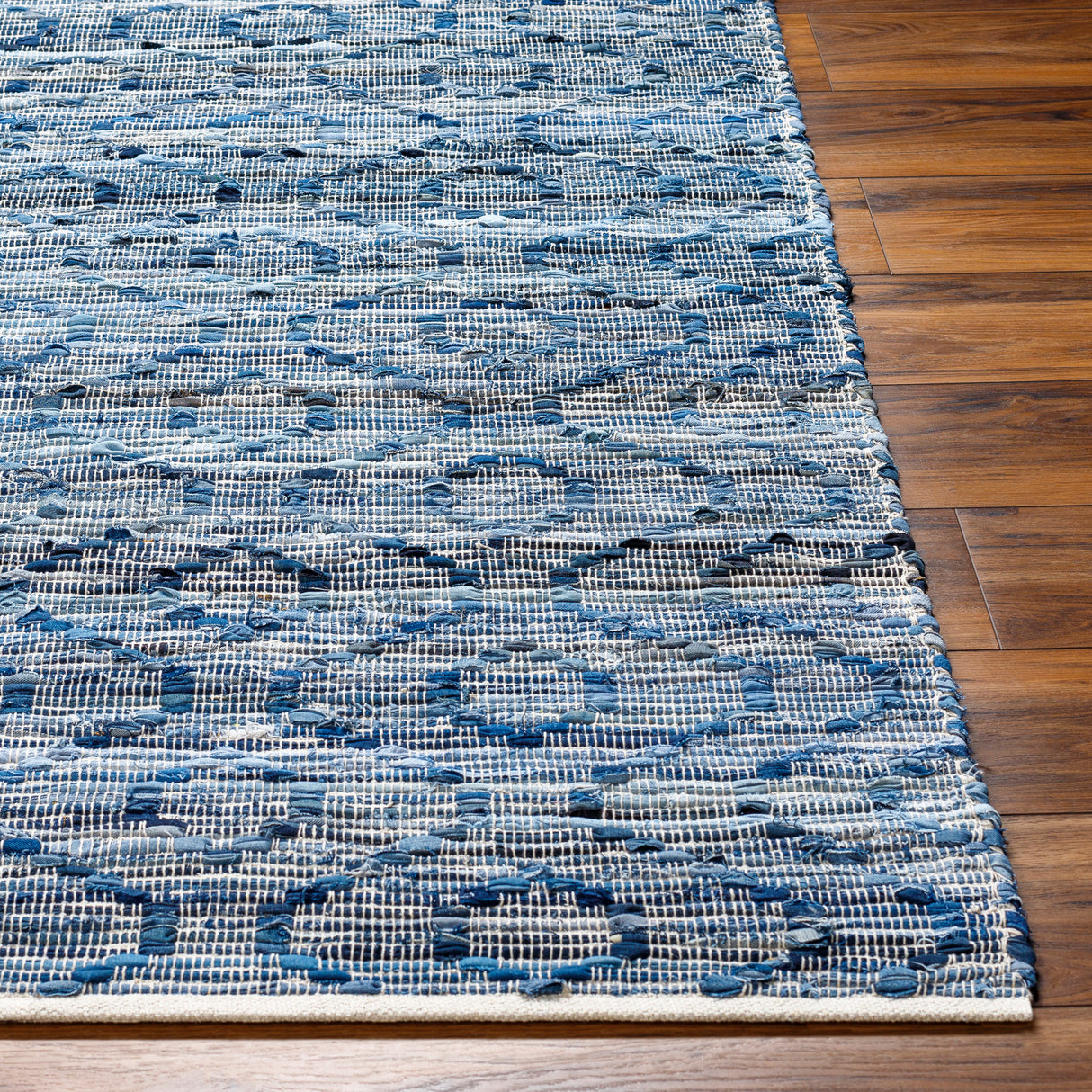 Surya Jean Jea-2314 Tan, Beige, Dark Blue, Blue, Light Blue Rug.