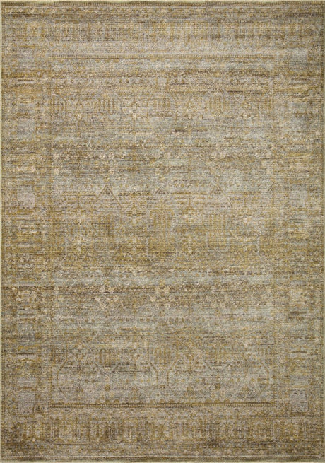 Jean Stoffer x Loloi Bradbury Bru-02 Dove/Gold Rug.