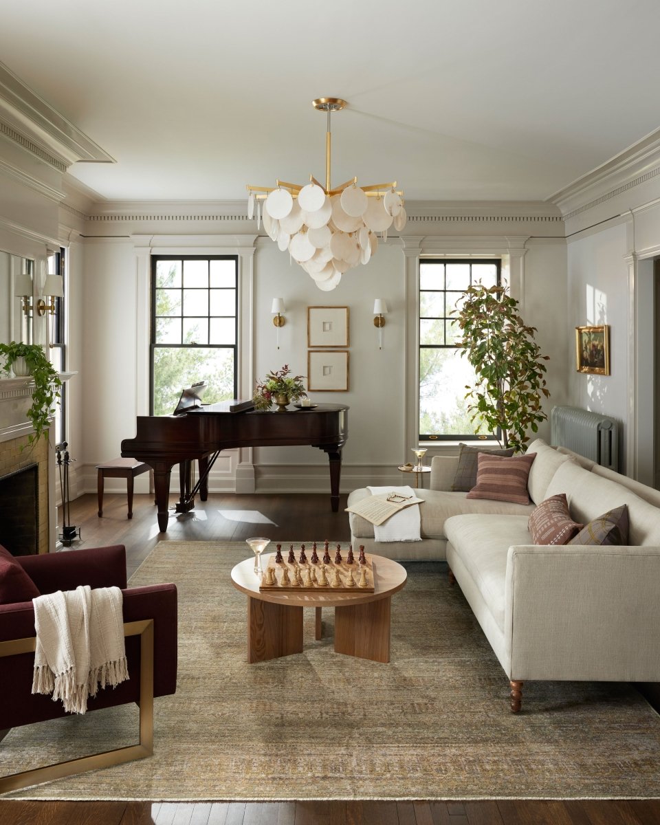 Jean Stoffer x Loloi Bradbury Bru-02 Dove/Gold Rug.