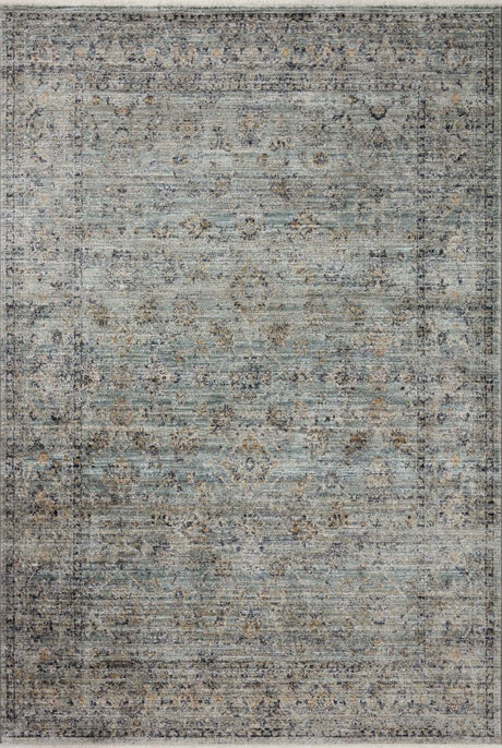 Jean Stoffer x Loloi Katherine Kes-01 Ocean/Gold Rug.