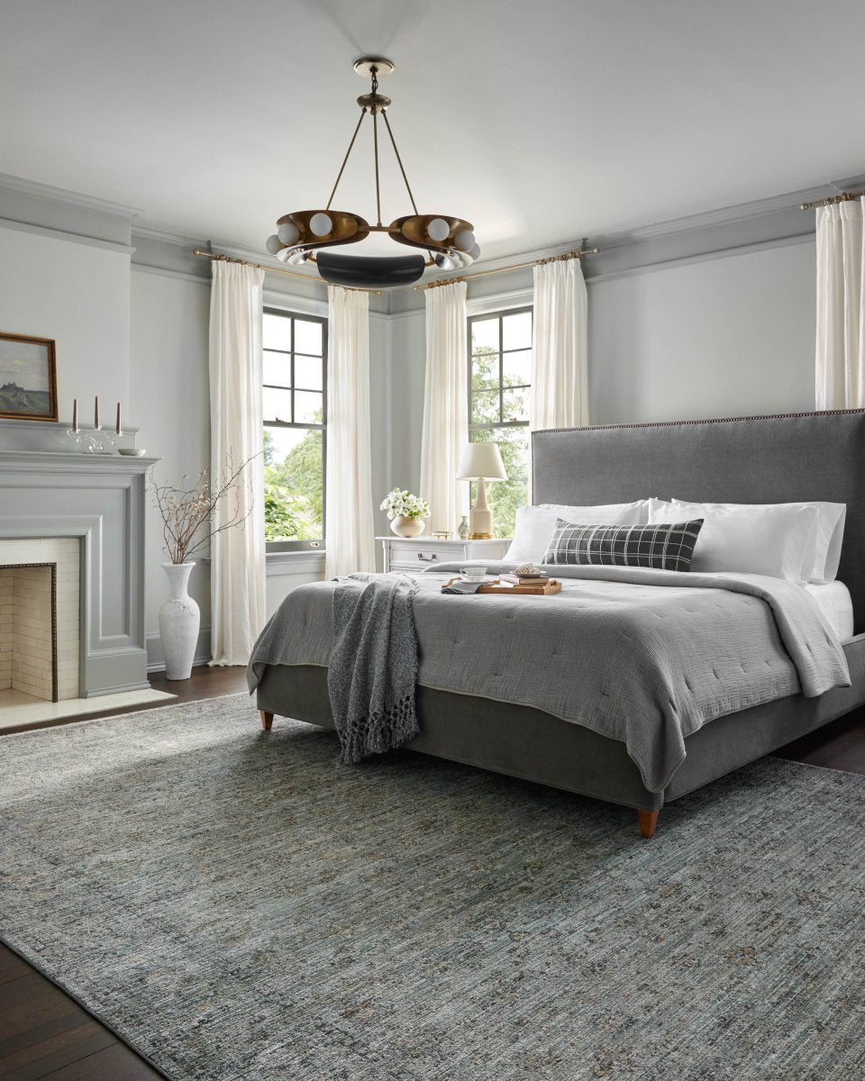 Jean Stoffer x Loloi Katherine Kes-01 Ocean/Gold Rug.